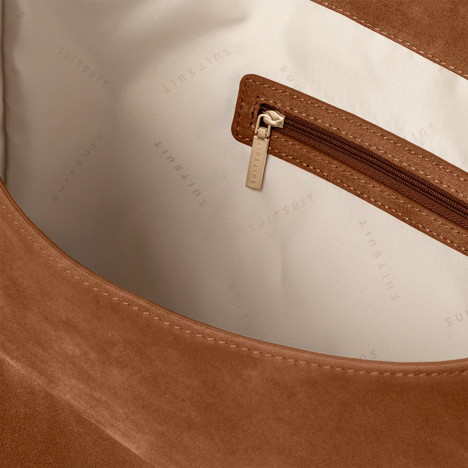 Serenity - Caramel Café - Slouchy Bag (Suede) - Image 5