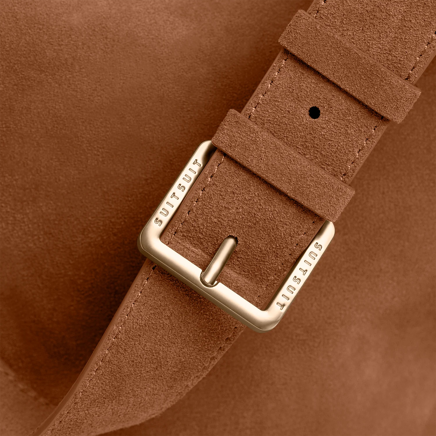 Serenity - Caramel Café - Slouchy Bag (Suede) - Image 7