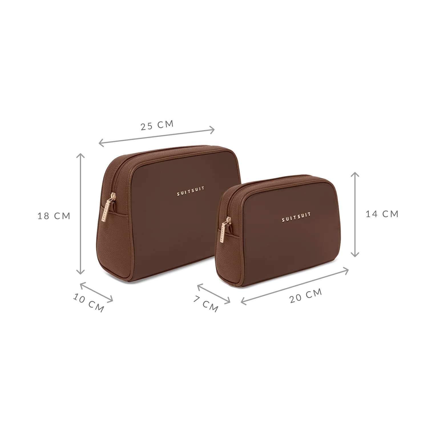 Serenity - Chocolate Brown - Toiletry Bag XL & Make-up Bag - Image 13
