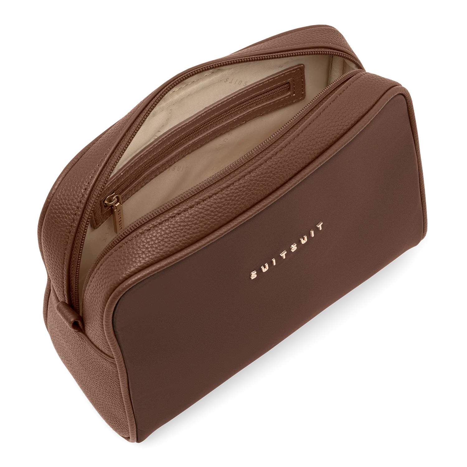 Serenity - Chocolate Brown - Toiletry Bag XL & Make-up Bag - Image 6