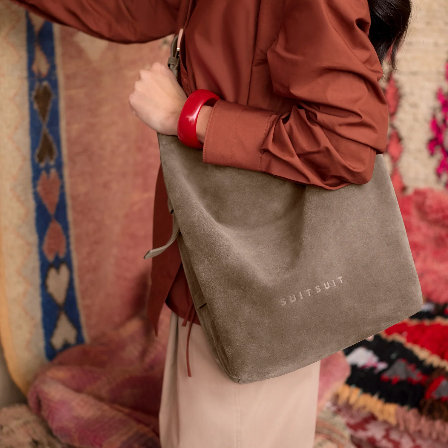 Serenity - Moon Stone - Slouchy Bag (Suede) - Image 2