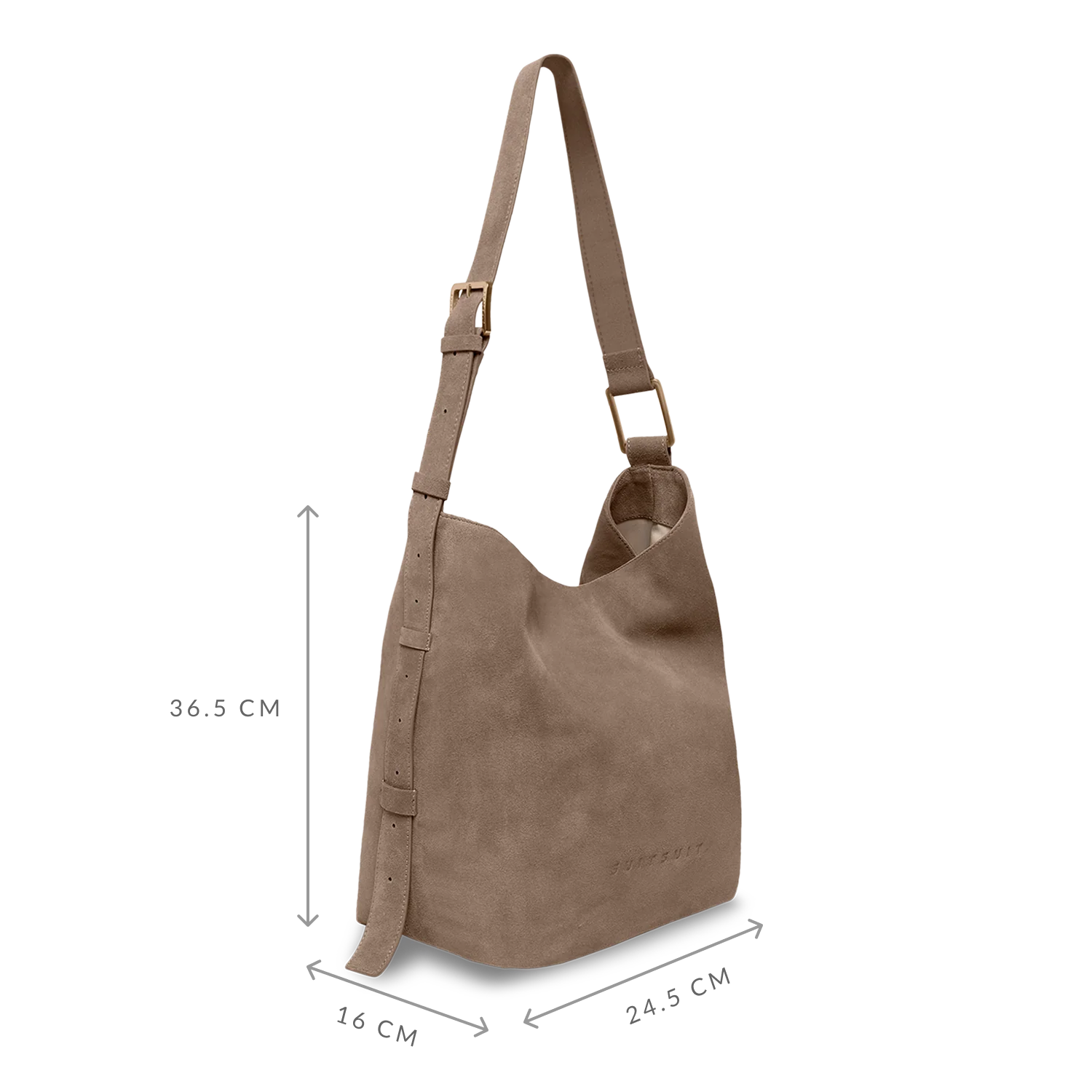 Serenity - Moon Stone - Slouchy Bag (Suede) - Image 3