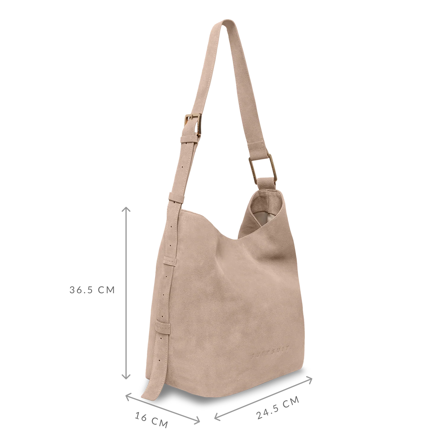 Serenity - Sandy Brown - Slouchy Bag (Suede) - Image 3